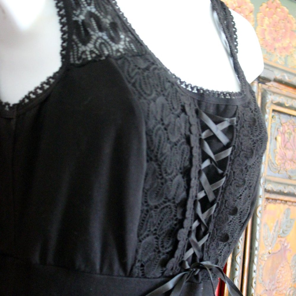 Royal Bones /Hot Topic Black & Lace Hi-low Dress - Women